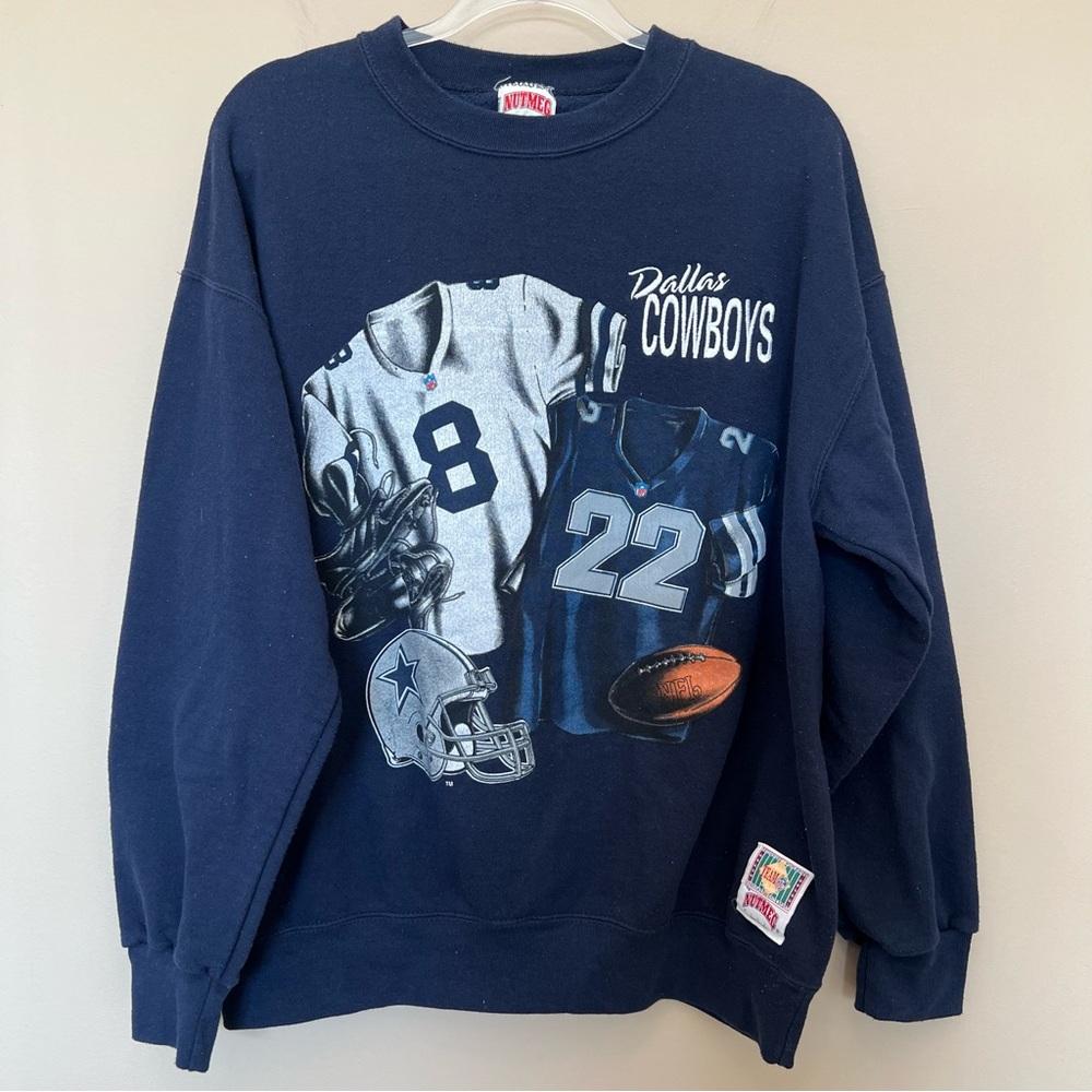 NutMeg Mills Dallas Cowboys Crewneck - size large